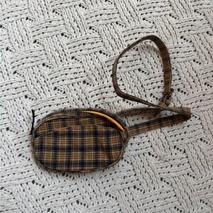 PacSun Plaid Crossbody Bag - Mustard and Navy